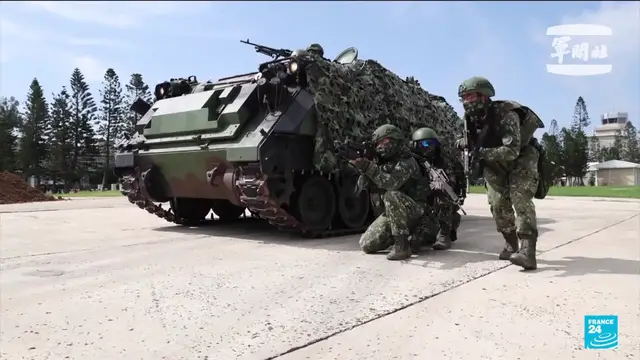 'Video thumbnail for Taiwan runs largest defence drills in preparation for Chinese attack'