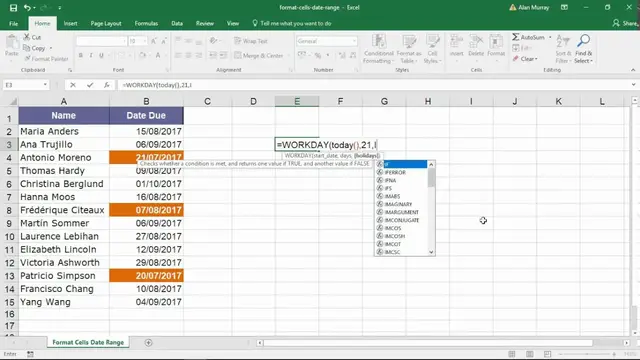 'Video thumbnail for Format Cells within a Future Date Range in Excel'