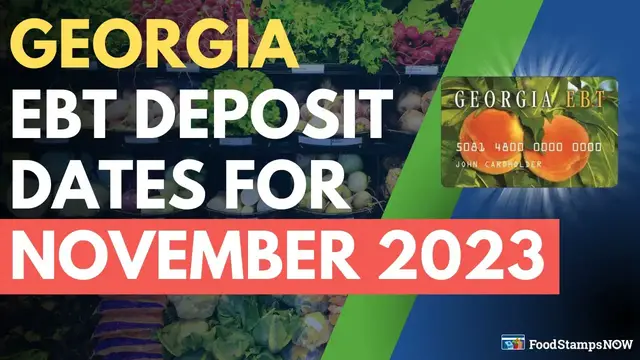 'Video thumbnail for Georgia Food Stamp Deposit Dates for November 2023'