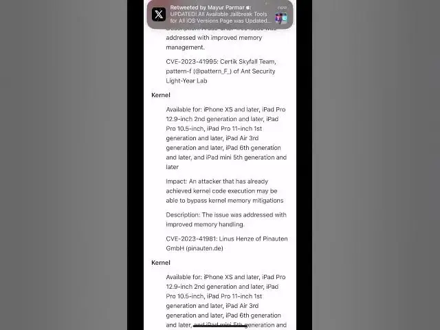 'Video thumbnail for A Jailbreak for iOS 16.0 - 16.5 (Newer devices) is now possible! #ios'
