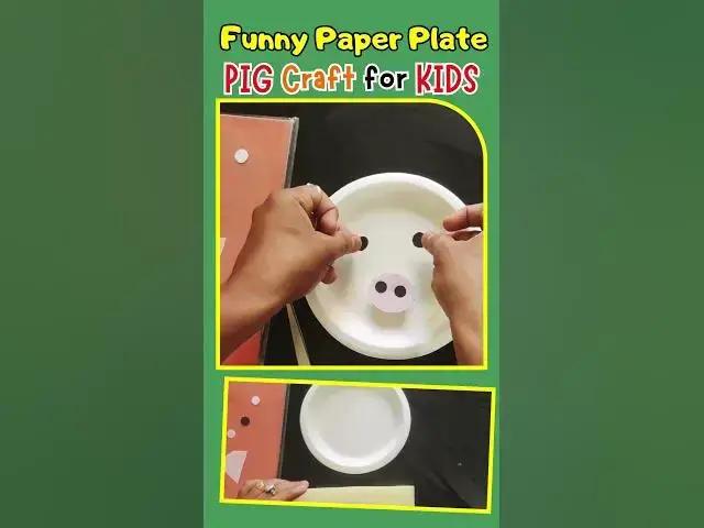 'Video thumbnail for funny paper plate pig craft for kids #paperplatecrafts #papercrafts #kidscrafts'