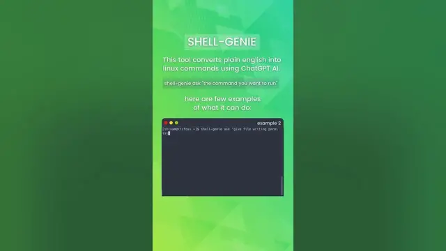 'Video thumbnail for Here's a cool ChatGPT AI Tool to help write linux commands easily, Try it now! 🐧'