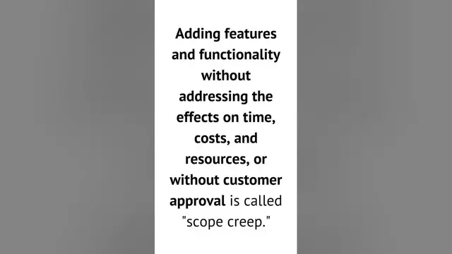 'Video thumbnail for What is scope creep? #projectmanagement #terminologies #education #students #shorts #youtubeshorts'