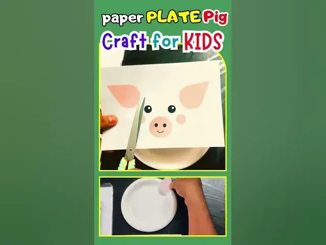 'Video thumbnail for paper Plate Pig Craft for KIDS #papercrafts #paperplatepig #paperplatecrafts'