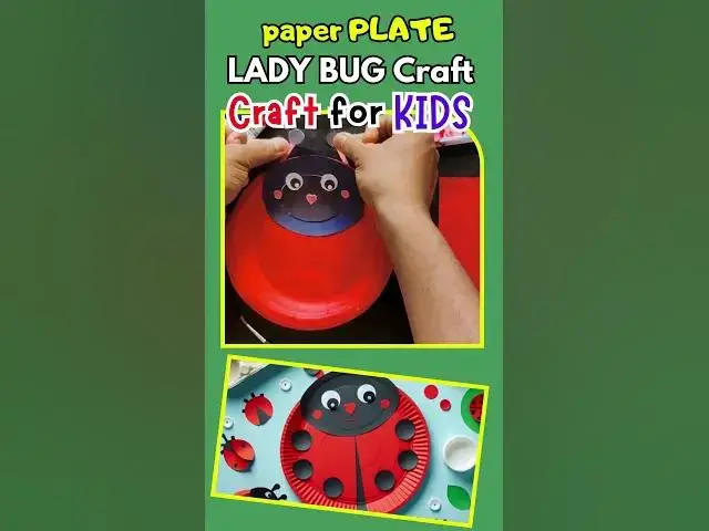 'Video thumbnail for paper PLATE Ladybug craft for kids #paperplatecrafts #papercrafts #kidscrafts'