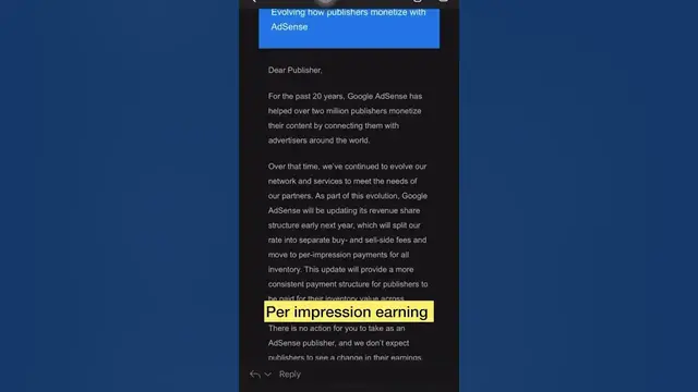 'Video thumbnail for Adsense Se Ab Per Impression Earning Hogy #shorts #ytshort #adsenseearning'