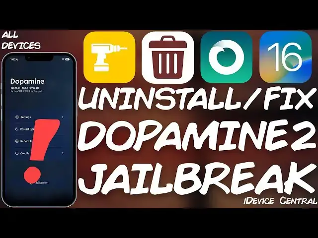 'Video thumbnail for iOS 15 - 16.6.1 DOPAMINE JAILBREAK (All Devices): Fix BROKEN JB, Uninstall / Reinstall Dopamine 2'