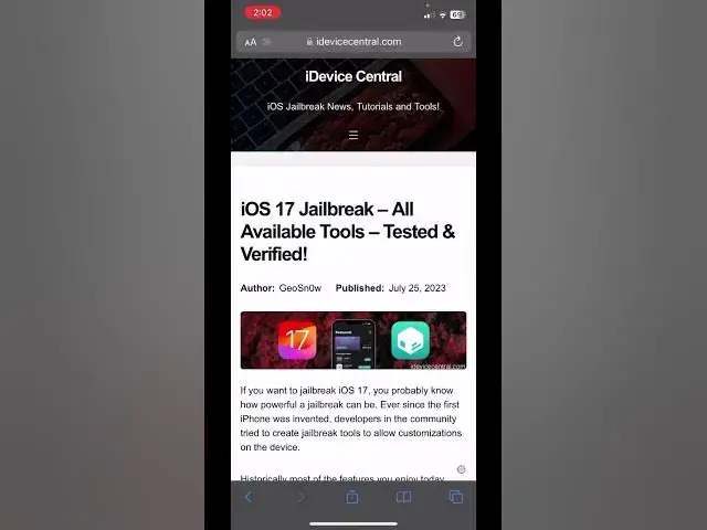 'Video thumbnail for Can you Jailbreak iOS 17 today? #jailbreak #ios #iphone'