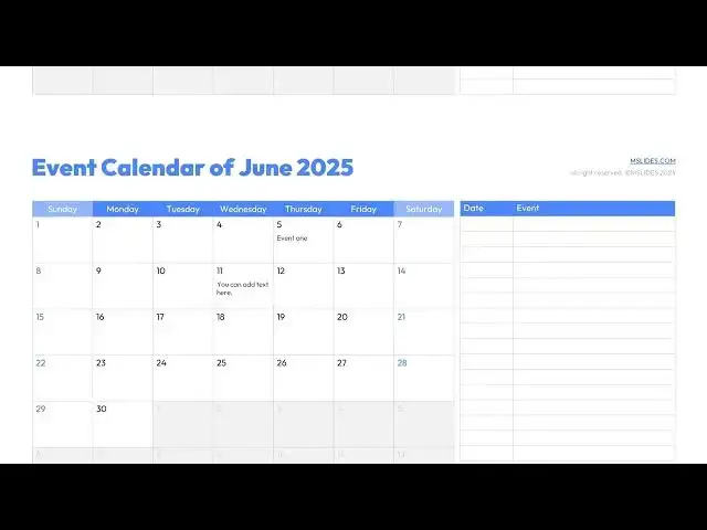 'Video thumbnail for 2025 Event Calendar Templates for PowerPoint and Google Slides Free Download'