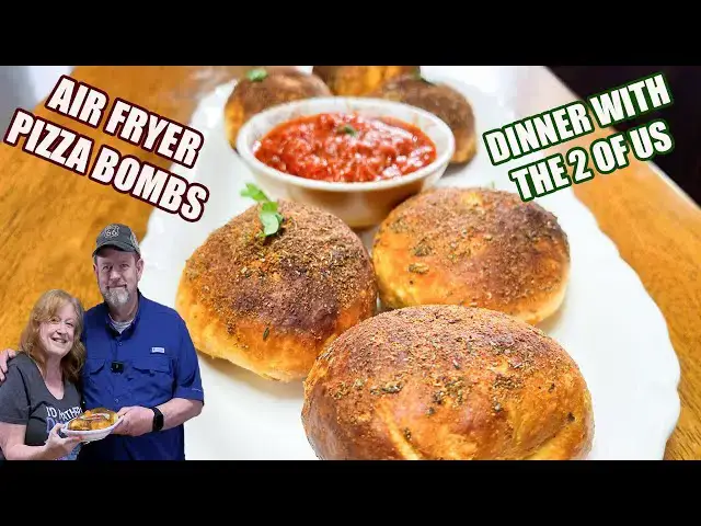 'Video thumbnail for AIR FRYER PIZZA BOMBS Dinner With The 2 Of Us'
