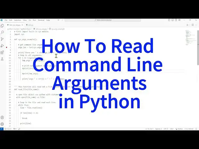 'Video thumbnail for How To Read Command Line Arguments in Python'