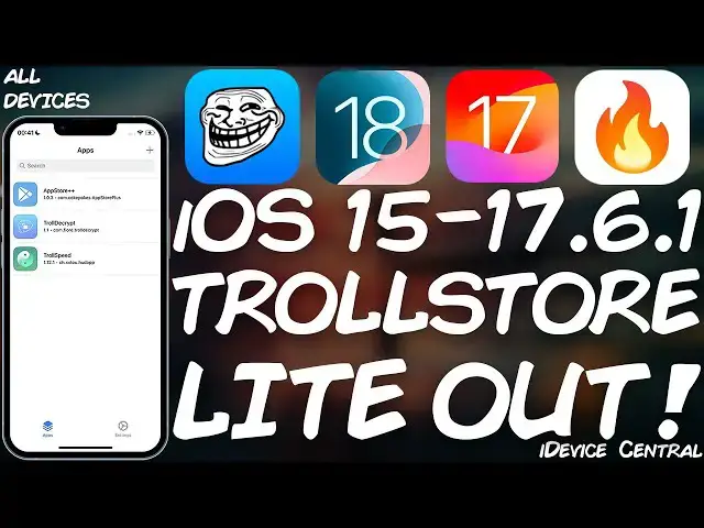 'Video thumbnail for iOS 15.0 - 17.6.1 / 18 TrollStore Lite RELEASED For All Devices! + TrollStore 2.1 (JB Required)'