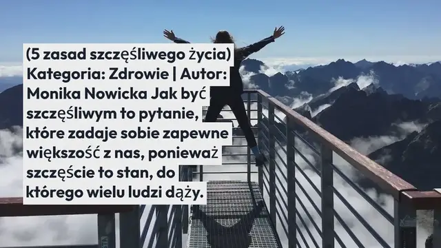 'Video thumbnail for Jak być szczęśliwym?'