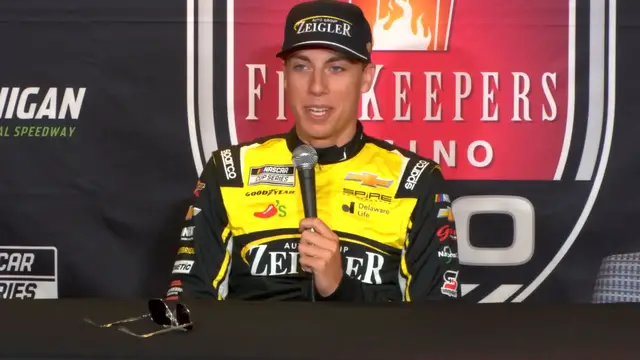 'Video thumbnail for Carson Hocevar and Ricky Stenhouse Jr. Chat After Nashville. How the Conversation Went From Hocevar's Perspective.'
