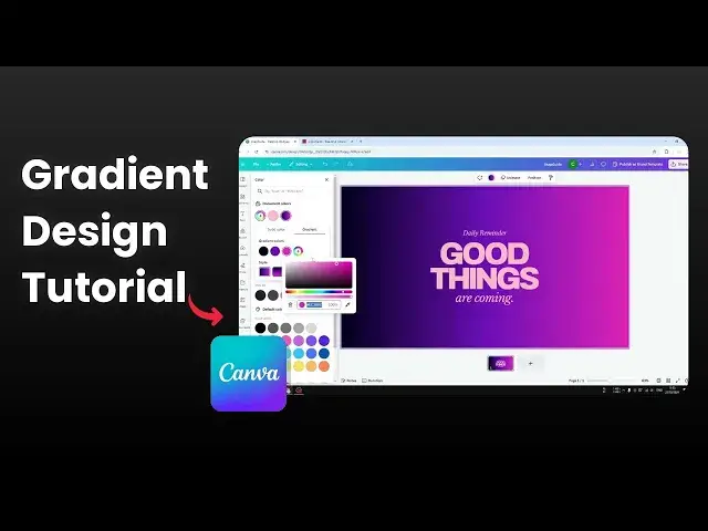 'Video thumbnail for How to Make Three Color Gradient in Canva'