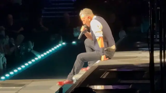'Video thumbnail for Bruce Springsteen rails against Trump during UK concert'