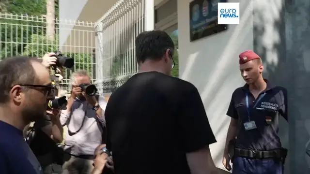 'Video thumbnail for Hungarian police questions Budapest mayor over role in banned LGBTQ+ Pride march'