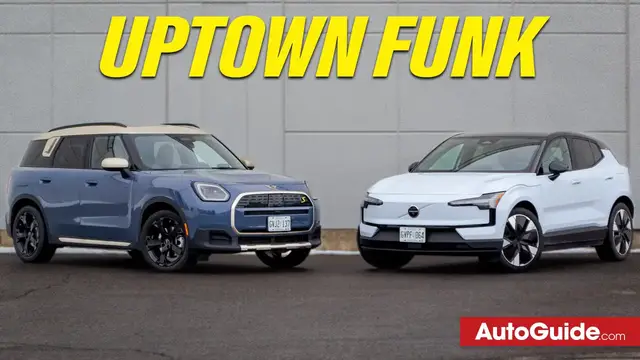 'Video thumbnail for Mini Countryman SE ALL4 vs Volvo EX30 Dual Motor: Funky EVs for the City'