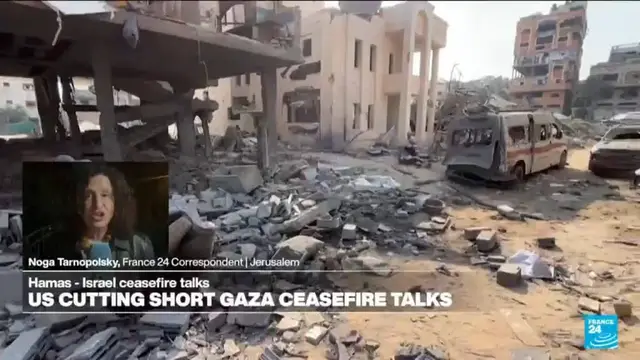 'Video thumbnail for US quits Gaza ceasefire talks, accuses Hamas of lacking 'good faith''