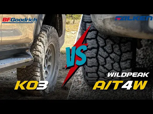 'Video thumbnail for NEW BF Goodrich KO3 vs NEW Falken Wildpeak AT4W'