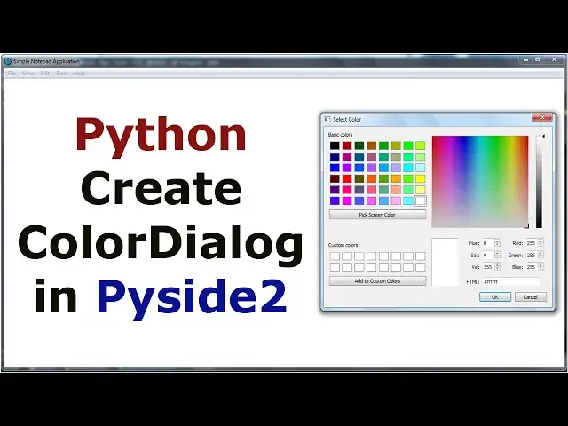 'Video thumbnail for Pyside2 How To Create ColorDialog in Python | Qt For Python'