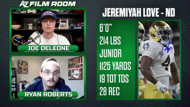 'Video thumbnail for Notre Dame RB Jeremiyah Love 2026 NFL Draft'