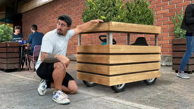'Video thumbnail for Jake Carlini: disguising secret vehicles in public! diy electric go-kart & longboard pranks'