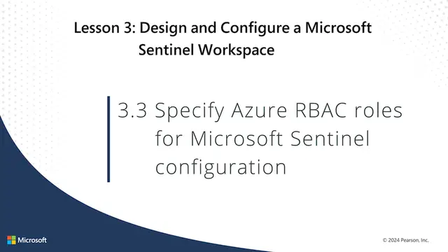 'Video thumbnail for Exam SC-200: Specify Azure RBAC roles for Microsoft Sentinel configuration'