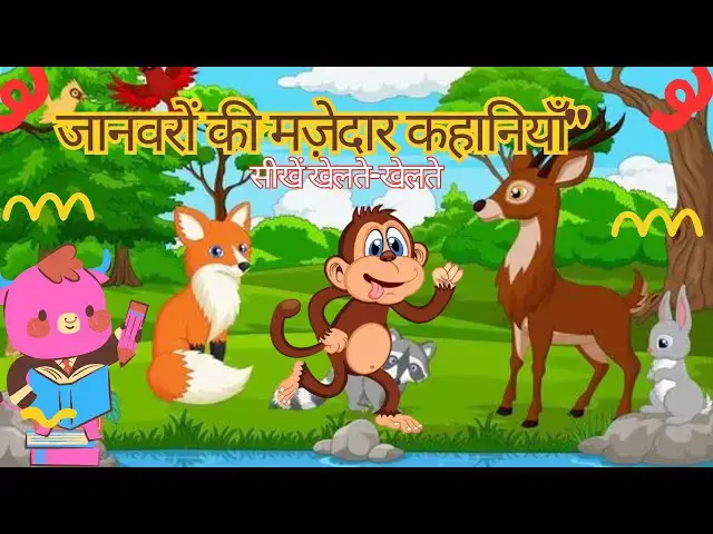 'Video thumbnail for #kidstoy चालाक बंदर और लाल फल 🍎 | हिंदी नैतिक कहानी | Moral Story for Kids | Jungle Animal Story'