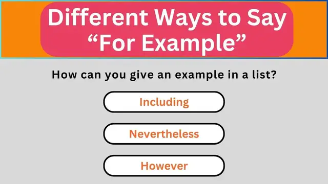 'Video thumbnail for English Speaking Practice || Different Ways to Say “For Example” || English Speaking Test'