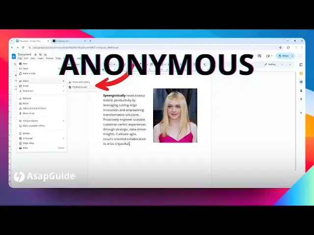 'Video thumbnail for How to Share Google Docs Anonymously'