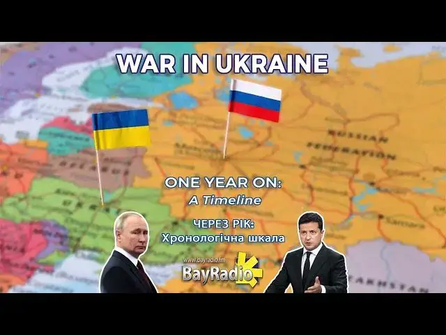 'Video thumbnail for The RUSSIAN INVASION of UKRAINE One Year On: A Timeline | BayRadio'