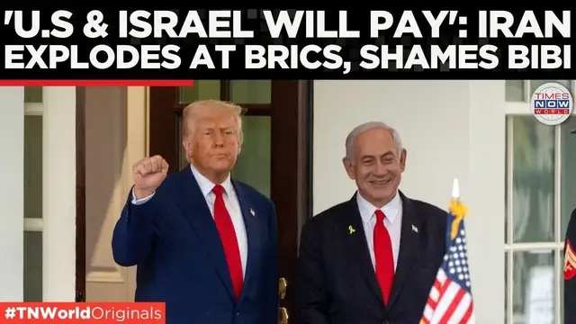 'Video thumbnail for Iran Explodes At BRICS: Slams US & Israel Over 'Unlawful' Attacks | Times Now World | WATCH'