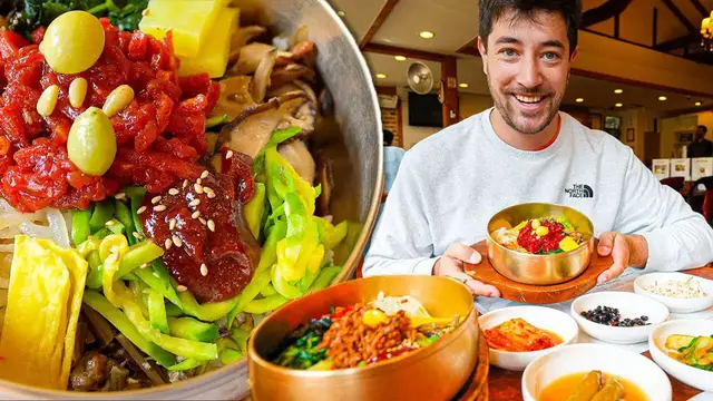 'Video thumbnail for World's Most Famous Korean Bibimbap  Ultimate STREET FOOD Tour in Jeonju, South Korea!'