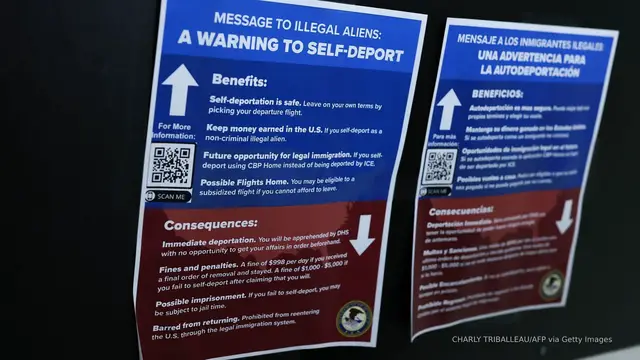 'Video thumbnail for ‘Self-deport’ flyers reach migrants in courtrooms across the country'