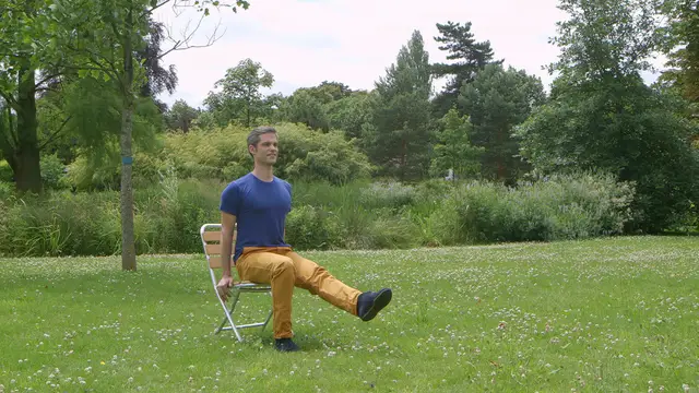 'Video thumbnail for Chair Yoga - Leg stretch & lift'