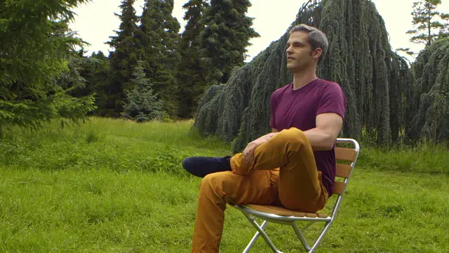'Video thumbnail for Chair Yoga - Thread the needle'