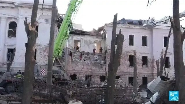 'Video thumbnail for Ukranian city of Sumy in shock after double-tap missile attack kill 35'