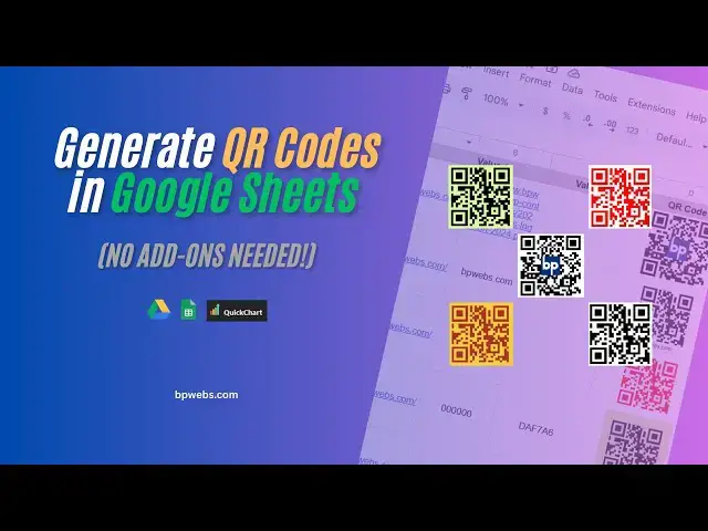 'Video thumbnail for Generate QR Codes in Google Sheets (No Add-ons Needed!)'