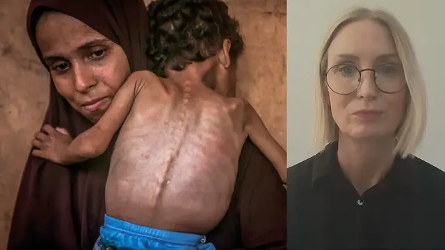 'Video thumbnail for Hospitals in Gaza overwhelmed as starvation hits mothers and babies'