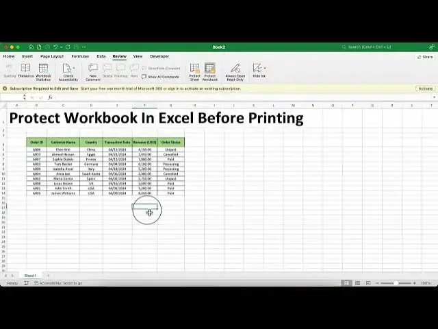 'Video thumbnail for Excel 365: Bảo Vệ Workbook Trong Excel trước khi in'
