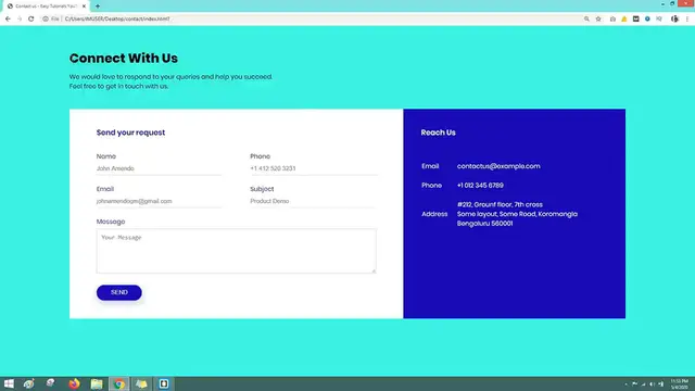 'Video thumbnail for How To Make A Contact Us Page Using HTML And CSS In 10 Minutes'