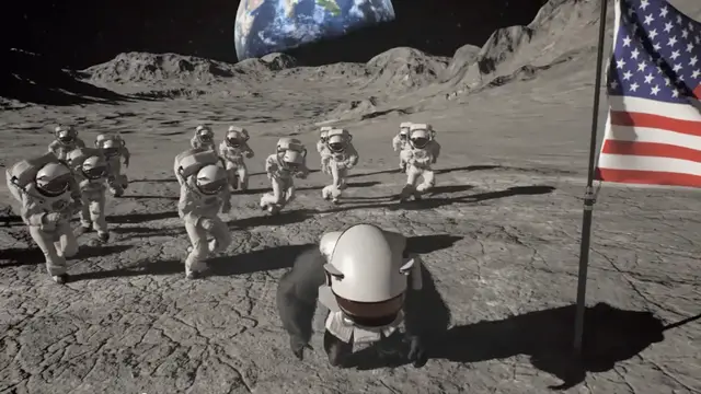 'Video thumbnail for Gorilla Vs 100 Men - Official 'Goes to Space' Update Gameplay Trailer'
