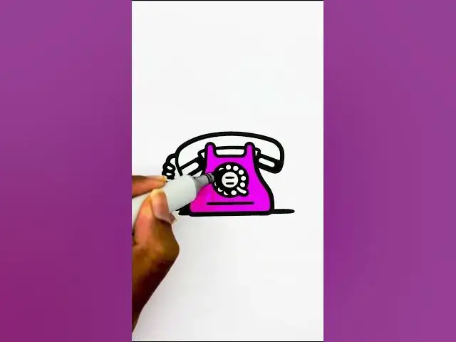 'Video thumbnail for Pink telephone, random coloring art #coloring  #art #relaxingcoloring #coloringbook #artmarkers'