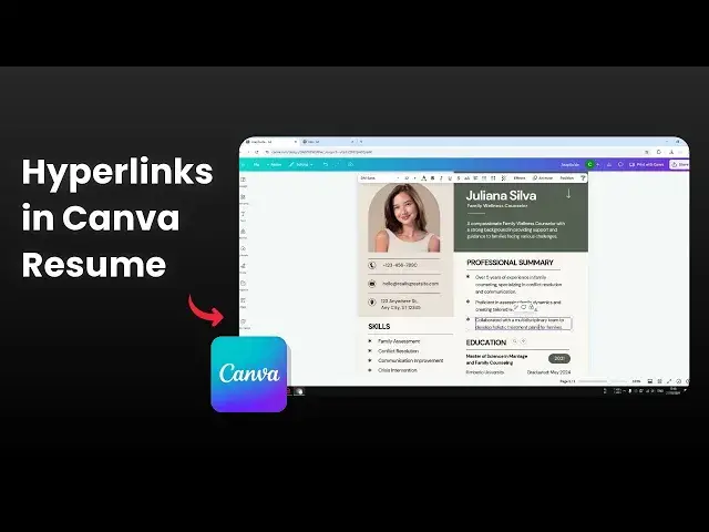 'Video thumbnail for How to Add Hyperlinks in Canva Resume'