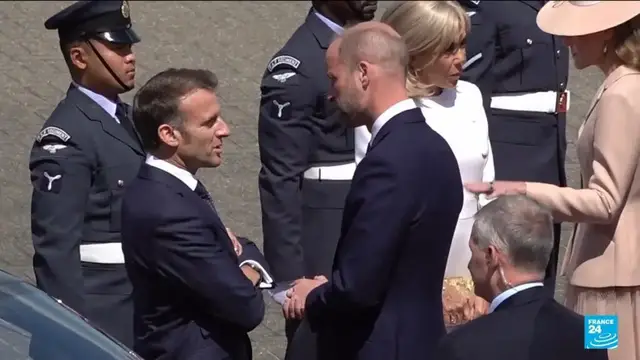 'Video thumbnail for UK royals welcome Macron for state visit with migration and Ukraine high on the agenda'