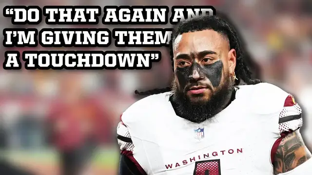 'Video thumbnail for Referees threaten Commanders with a rule that would give the Eagles a free touchdown, a breakdown'