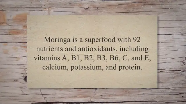 'Video thumbnail for What Are the 92 Nutrients and Antioxidants in Moringa?'