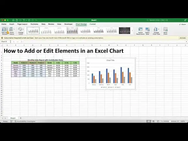 'Video thumbnail for Excel 365: Cách thêm hoặc chỉnh sửa Các thành phần trong biểu đồ Excel'