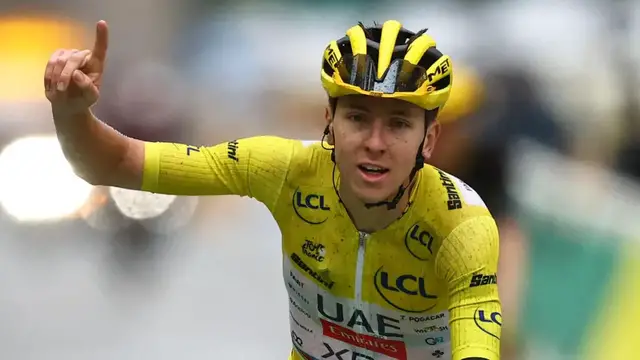'Video thumbnail for Tadej Pogacar wins a fourth Tour de France, Wout van Aert takes the final stage'